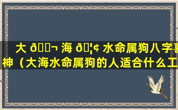 大 🐬 海 🦢 水命属狗八字喜神（大海水命属狗的人适合什么工作）